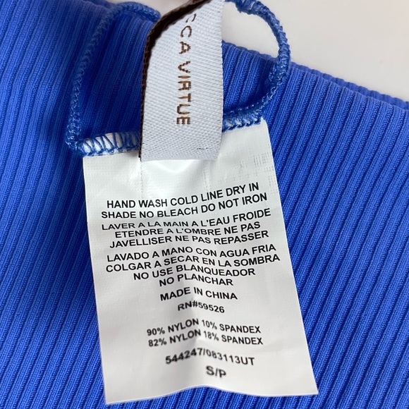 NEW Becca Rebecca Virtue Bikini Bottom Womens Small Blue Daniella Hipster NWOT - Picture 4 of 7